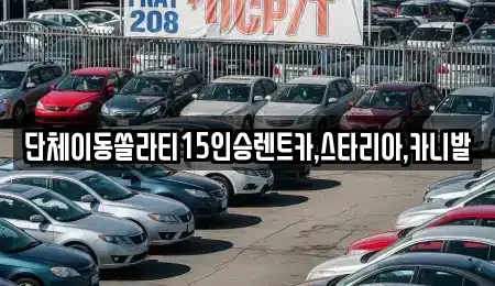 서울특별시 양천구 목동 렌트카 전문 단체이동쏠라티15인승렌트카,스타리아,카니발