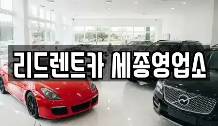 세종 반곡동 렌트카 전문 리드렌트카 세종영업소