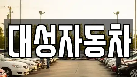 충남 논산시 광석면 중고차매매 전문 대성자동차
