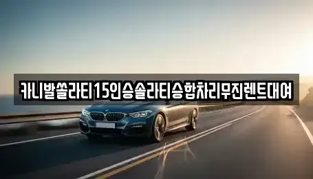 충남 논산시 내동 렌트카 전문 카니발쏠라티15인승솔라티승합차리무진렌트대여
