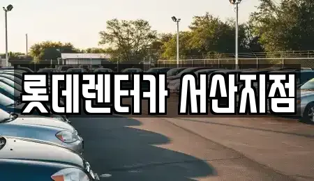 충남 서산시 수석동 렌트카 전문 롯데렌터카 서산지점