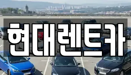 충남 아산시 염치읍 렌트카 전문 현대렌트카