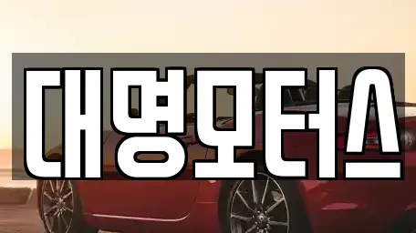 충북 옥천군 군서면 중고차매매 전문 대명모터스